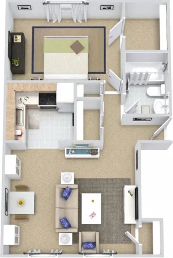 Floor Plans of Cambridge Apartments in Hampton, VA